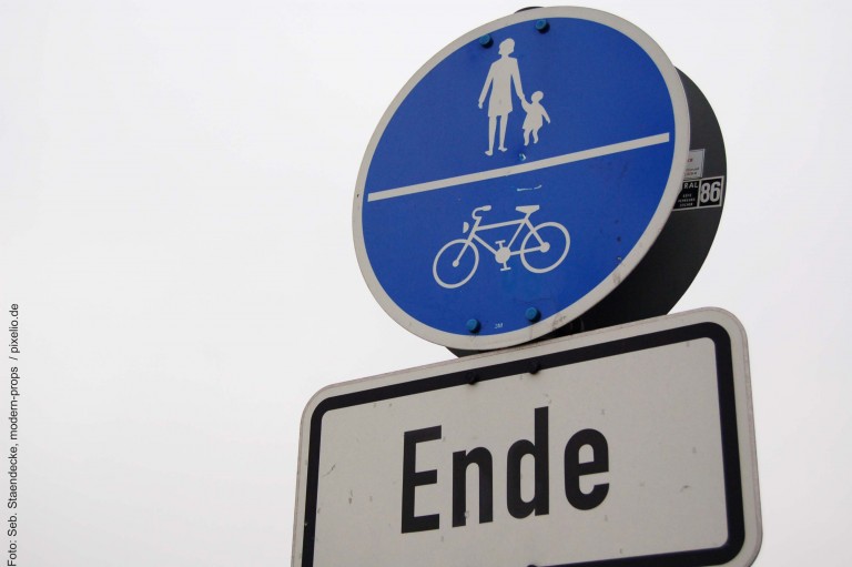 Homburger Straße: Radverkehr verbannt, Fußverkehr abgedrängt